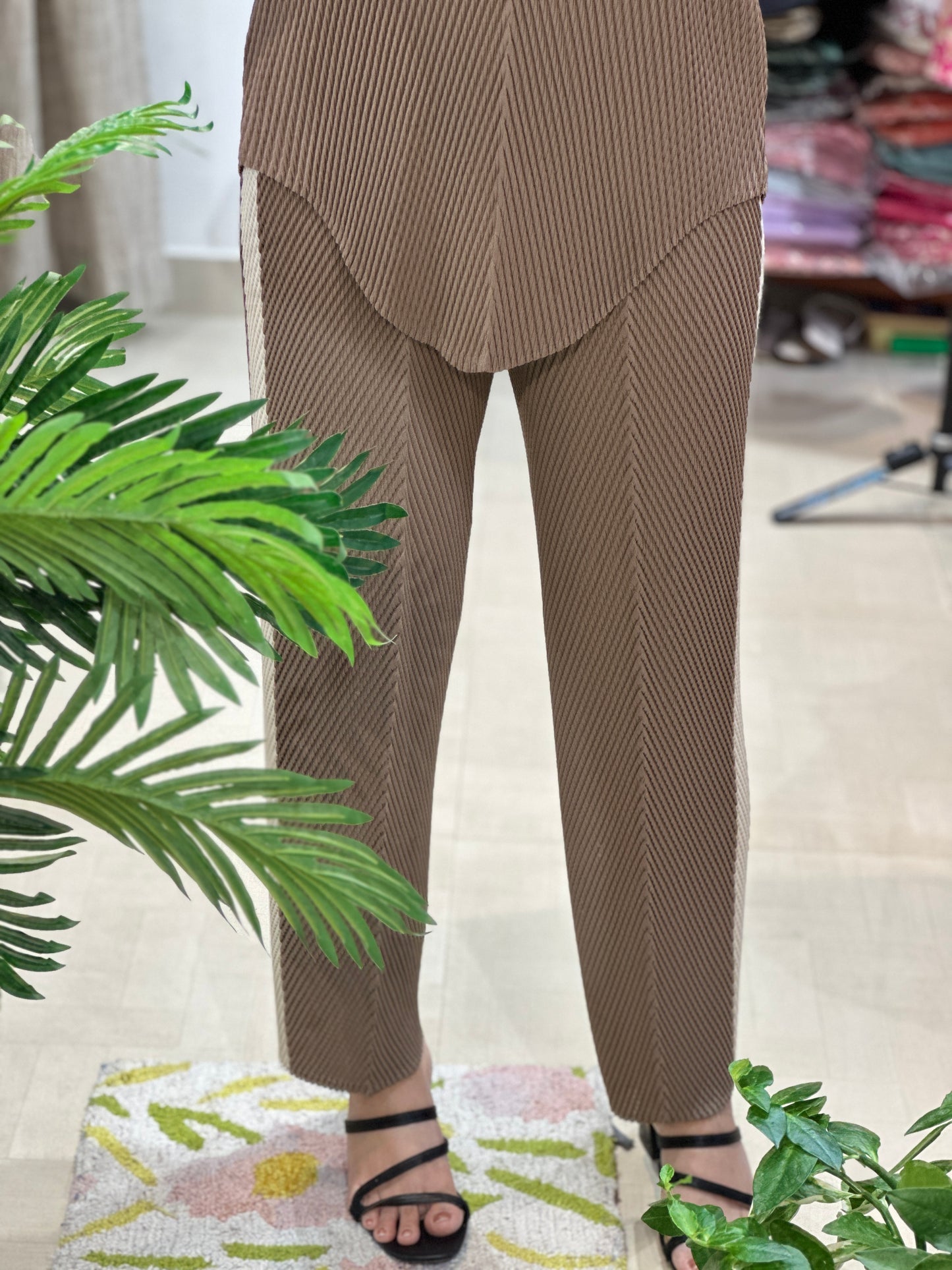 DUO Co-ord set- brown beige
