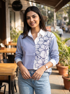 Floral Embroidered Shirt