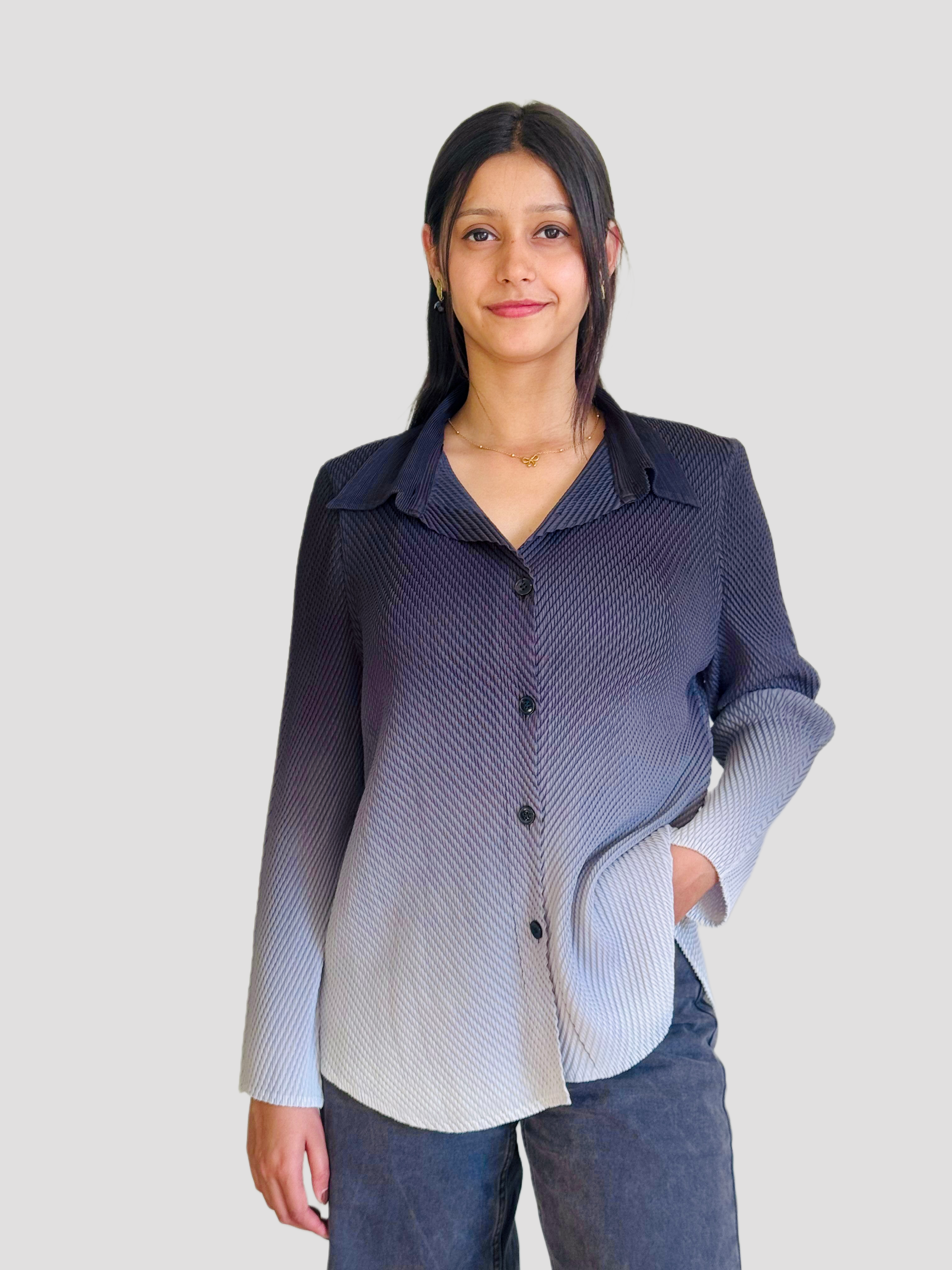 Rocío Gradient Shirt- Black