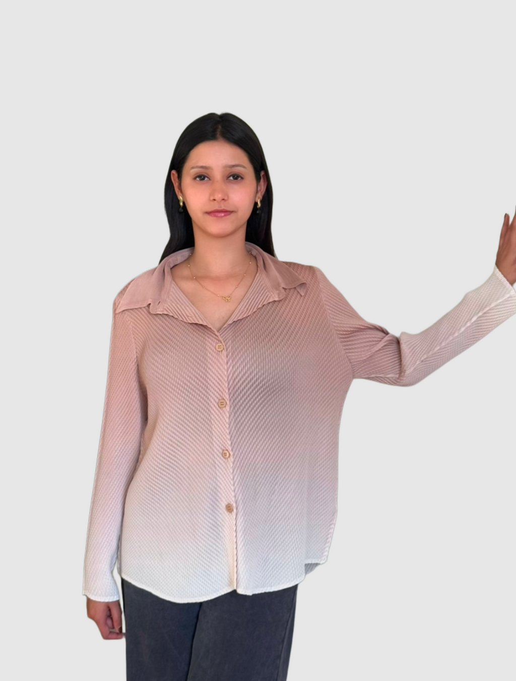 Rocío Gradient Shirt- Brown