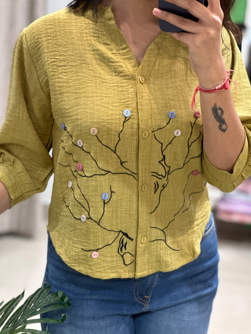 Imported Linen Crop Shirt