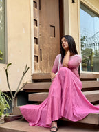 Julieta Flare Dress- Pink