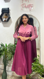 The Pleated Lapel Dress