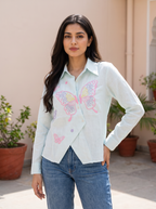 Butterly Embroidered Shirt