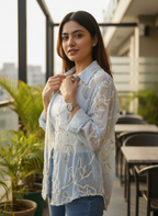 Floral Embroidered shirt