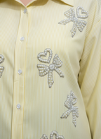 The Yellow Pearl-Bow Shirt