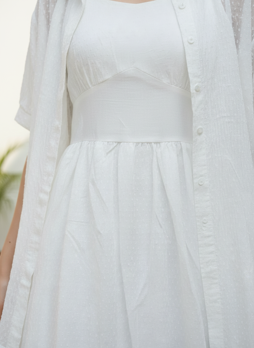 Chanderi Silk Layered Midi