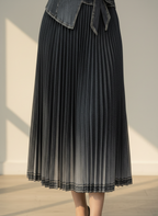 Classic Tie Pleated Dress