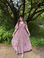 Floral Grace Wrap Maxi Dress