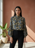 The Elena Bishop-Sleeve Blouse