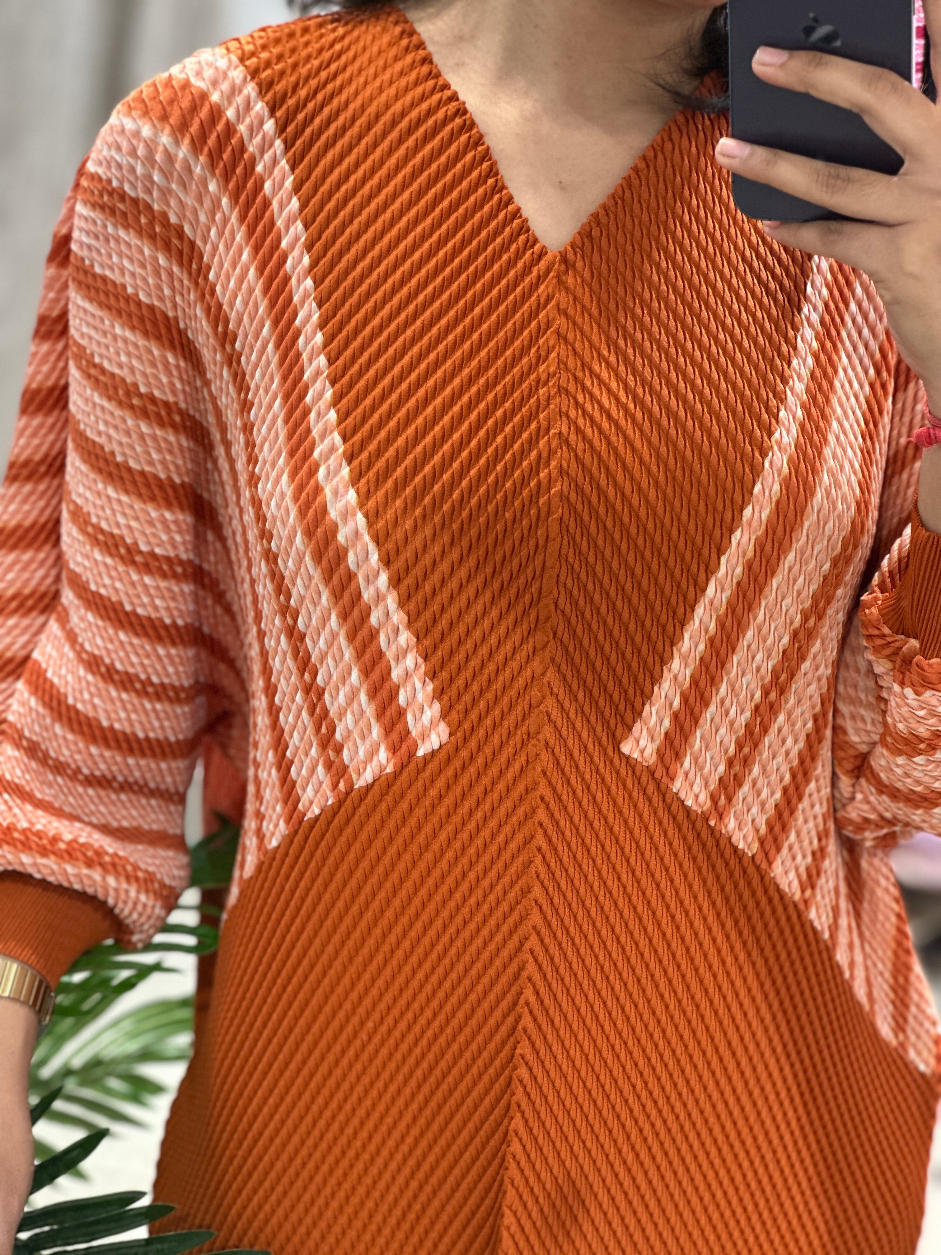 Lucia Kaftan Dress- Rust