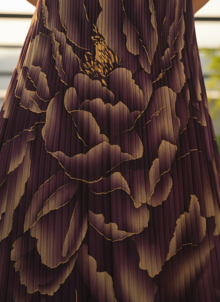 Sia Pleated Midi Dress