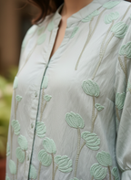 Sage Meadow Chanderi Embroidery Blouse