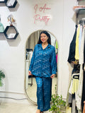 The Midnight Azure Monogram Luxe Coord Set