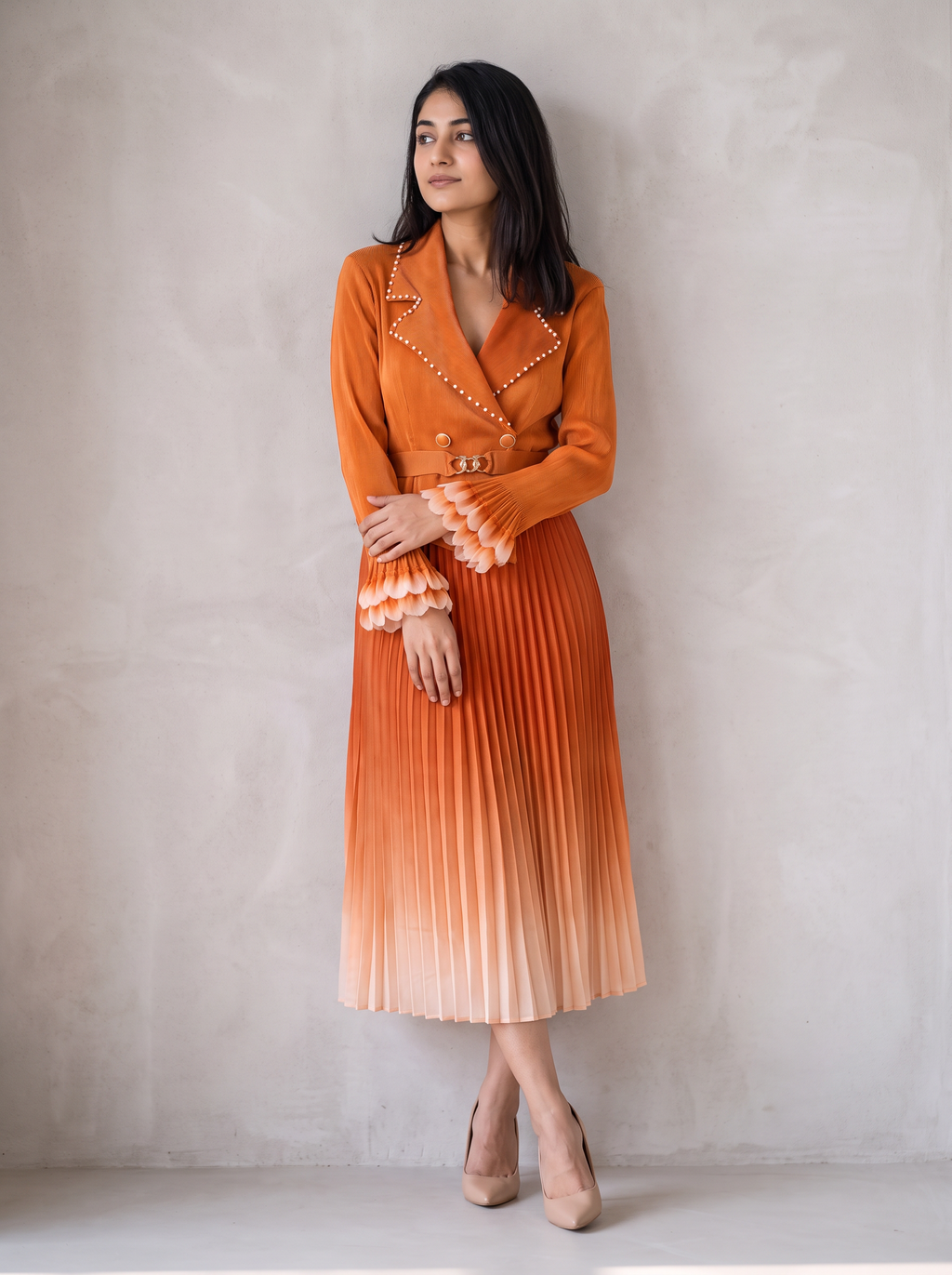Selina Pleated Dress