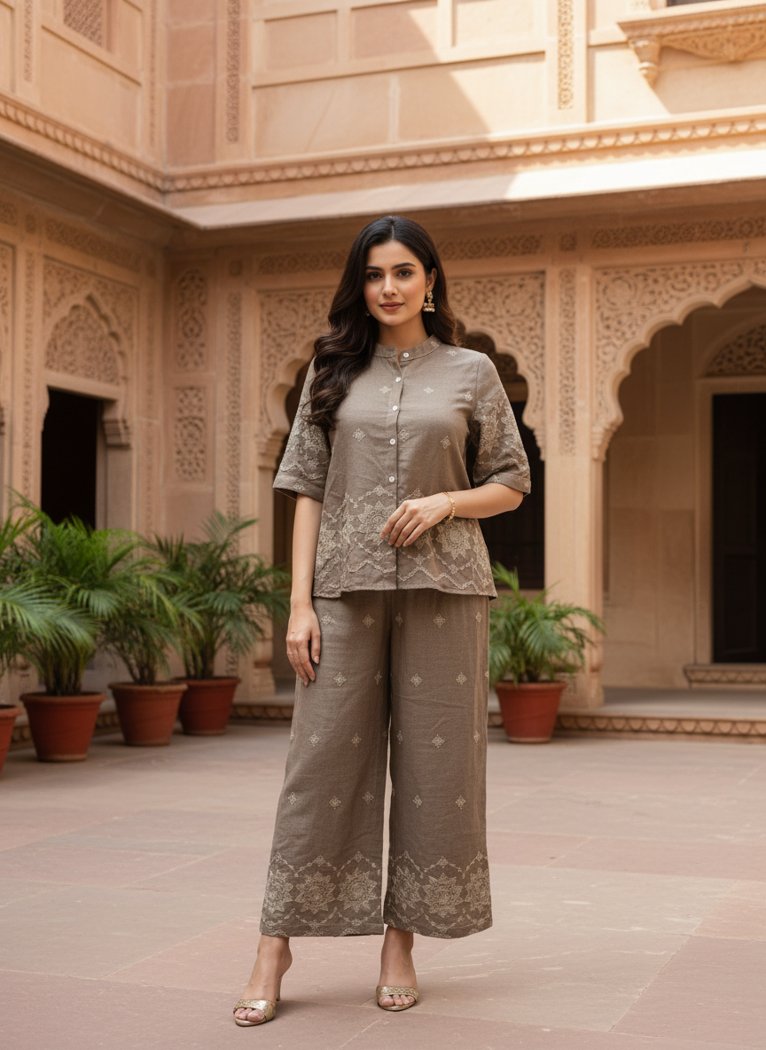 Desert Bloom Mandrian Collar Co-ord