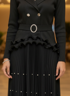 Elizabeth Pearl Pleated Dress
