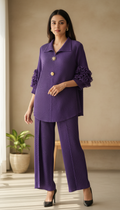 The Royal Amethyst Pleated Co-ord