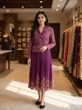 The Aurora Pleated Midi Dress