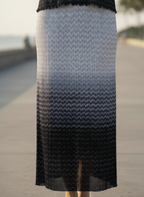 The Midnight Mist Ombre Pleated Set