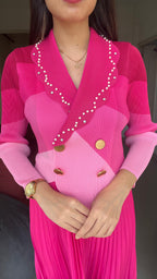 ELYSIA Pearl Pleated Dress