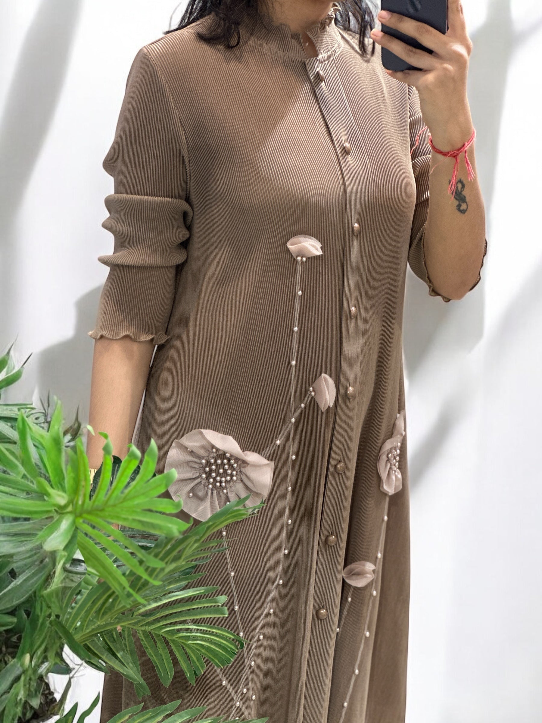 Aurelia Shirt Dress-Brown