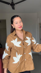 Ochre Earth Appliqué Shirt