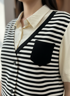 The Arden Striped Vest Set