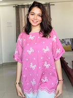 Sakura Bow Cotton Top