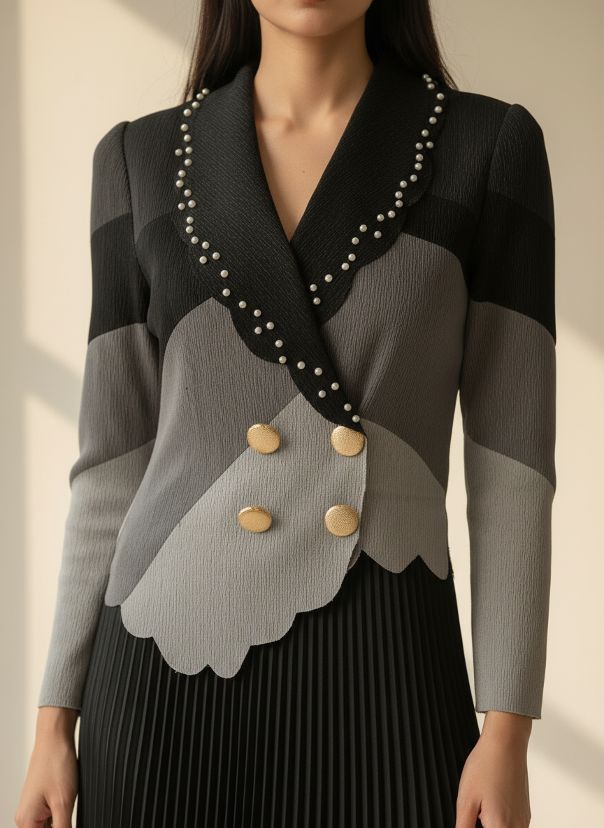 ELYSIA Pearl Pleated Dress