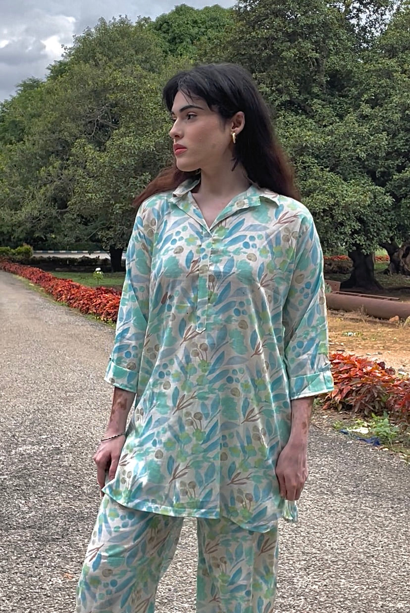 Aqua Garden Co-Ord Set