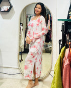 Rose Garden Ruched Midi & Shrug Duo