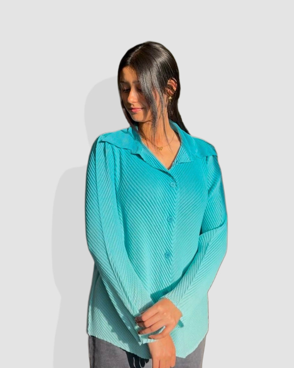 Rocio Gradient Shirt- Blue