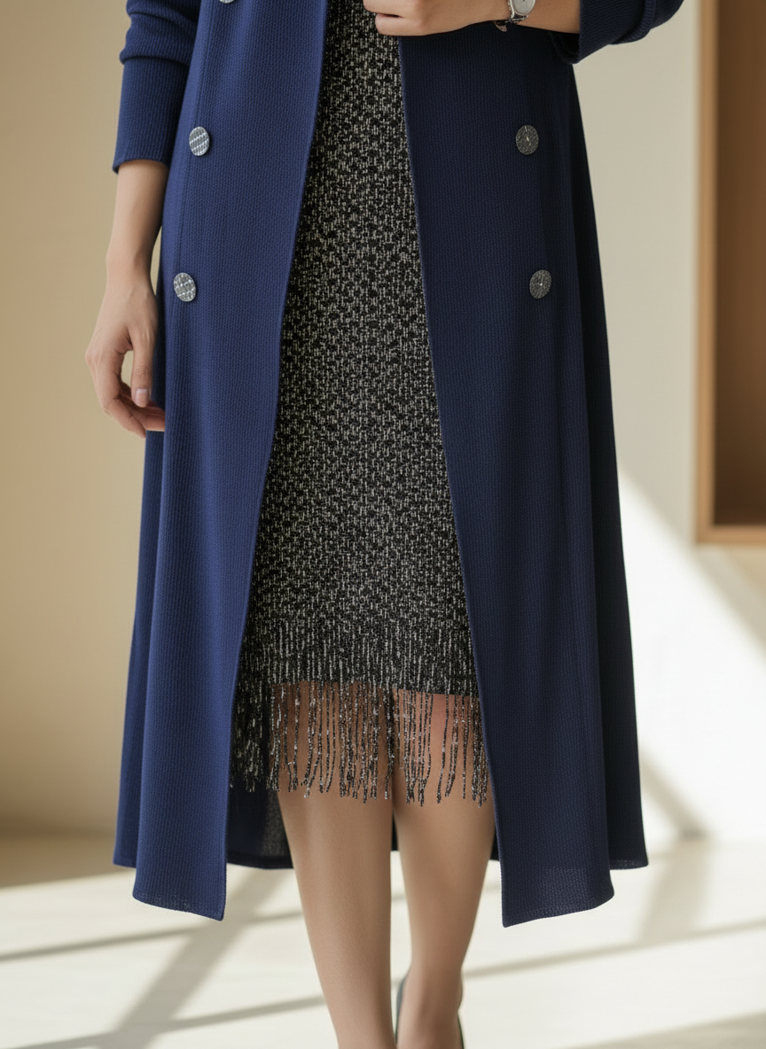 The Empress Pleated Trench Midi