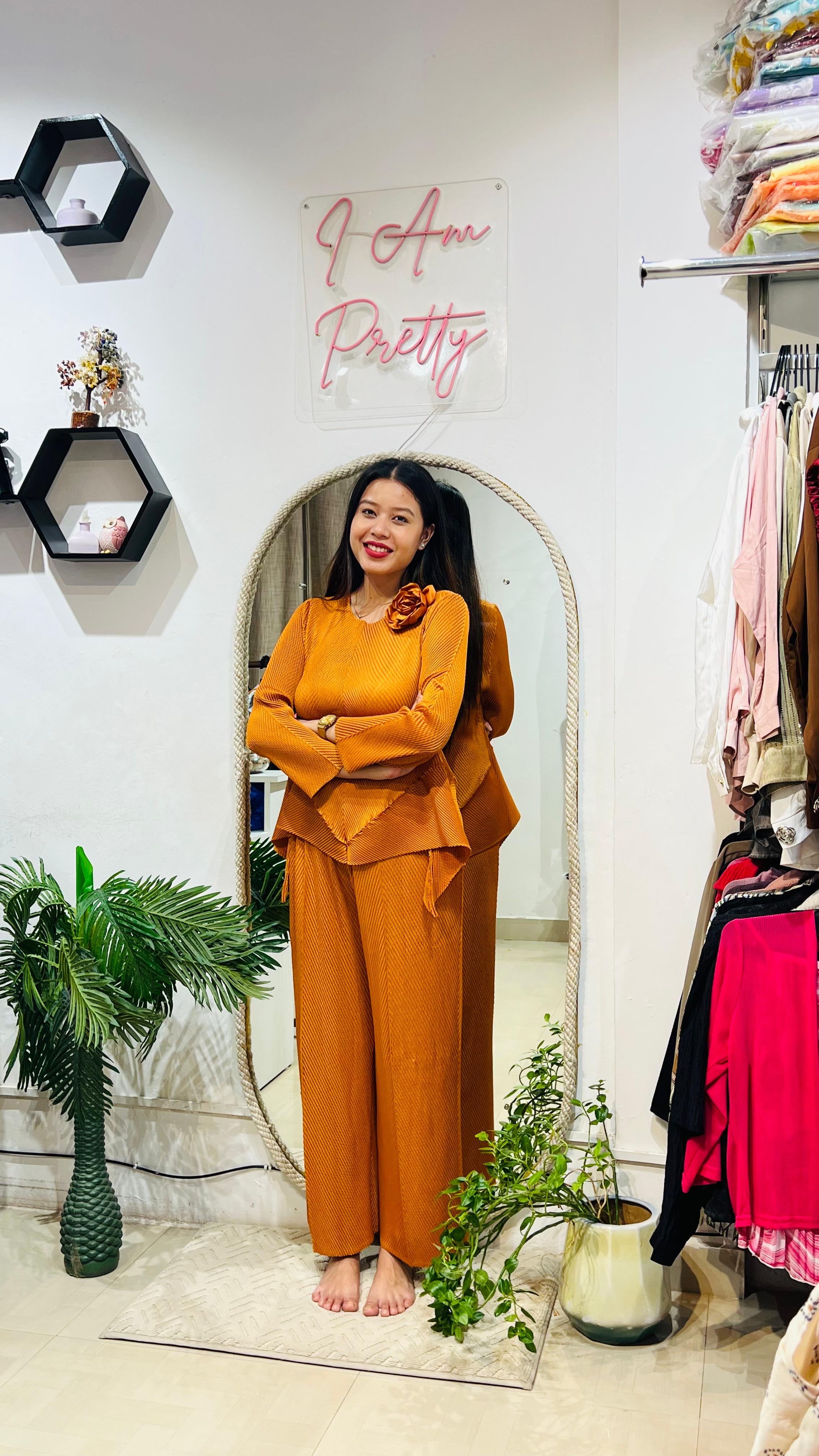 The Aurelia Pleated Peplum Co-ord Set