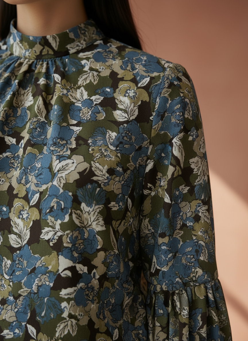 The Elena Bishop-Sleeve Blouse