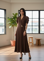 Mocha Blazer Tie Dress