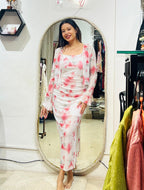 Rose Garden Ruched Midi & Shrug Duo