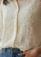 Floral Embroidered shirt