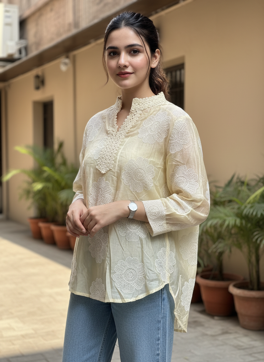 Floral Embroidered Tunic