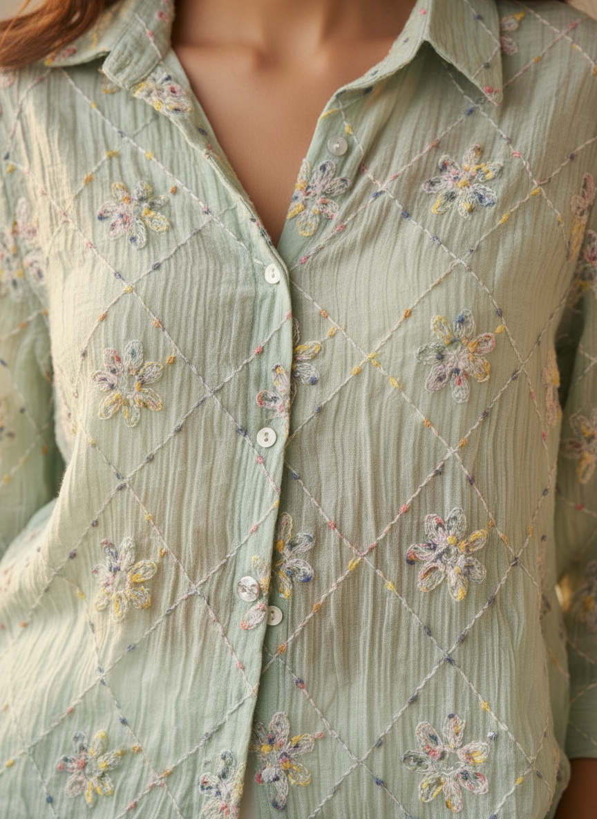 Pastel Chanderi Shirt