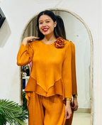 The Aurelia Pleated Peplum Co-ord Set