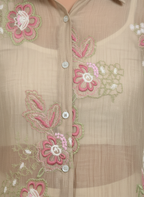 The Ethereal Flora Sheer Blouse