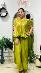 The Signature Lustre Pleated Co-ord Set