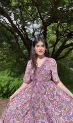 Floral Grace Wrap Maxi Dress