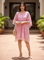 Blush Embroidered Kaftan Dress