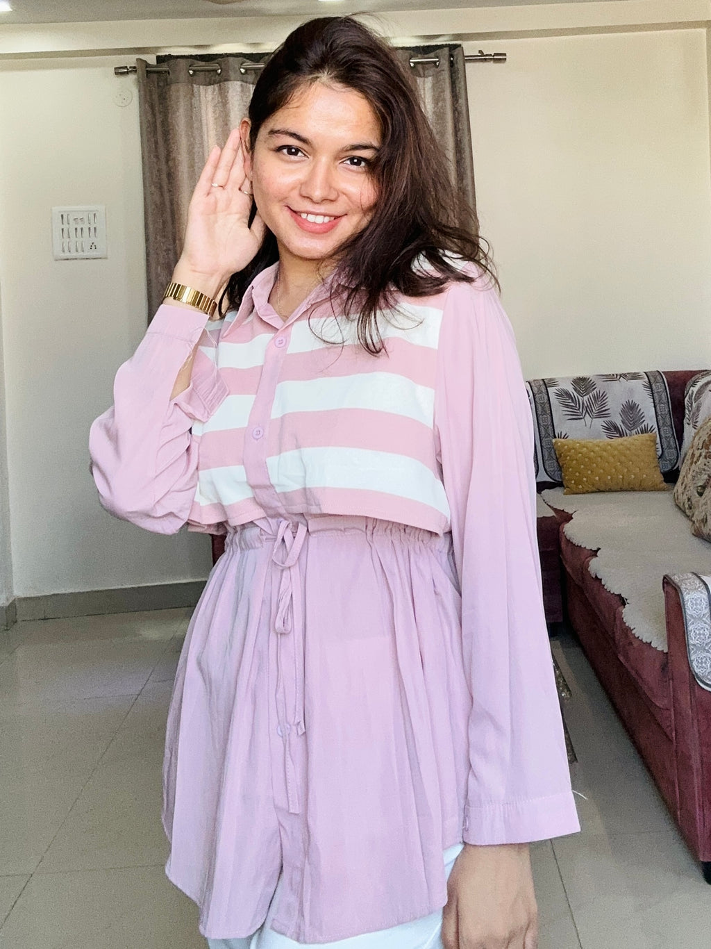 Cotton Candy Drawstring Shirt – Korean Edition