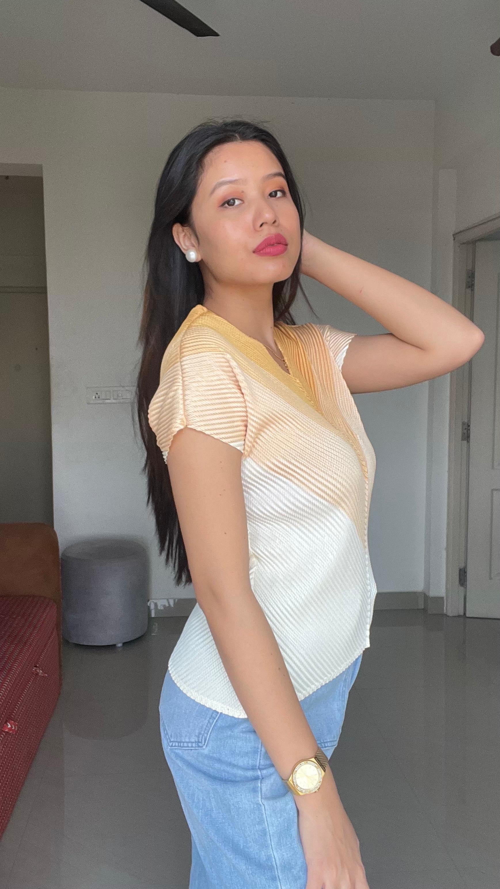 AVA Chevron Textured Top