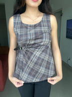 Mocha Paisley Peplum Top