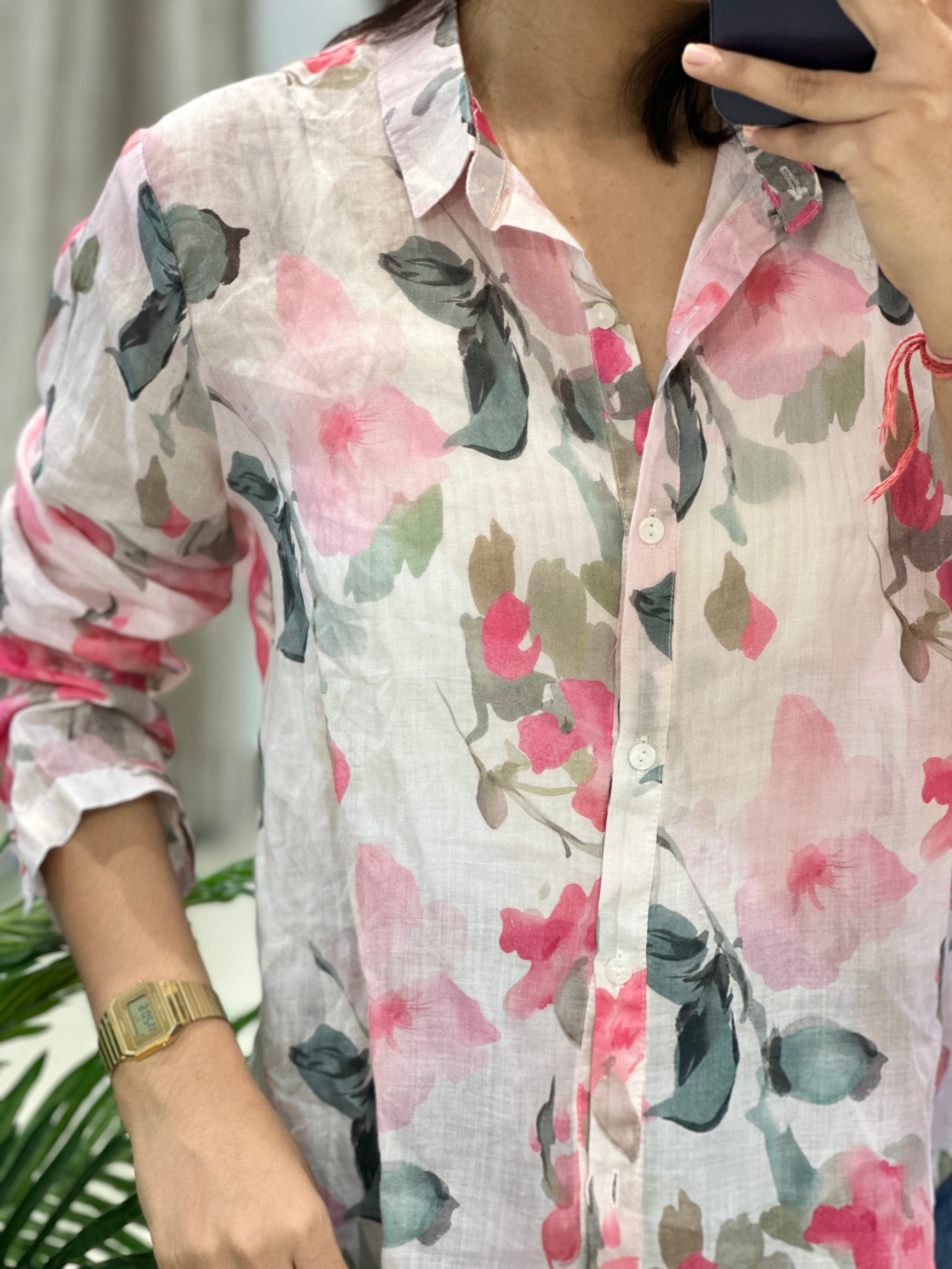Floral Linen Shirt